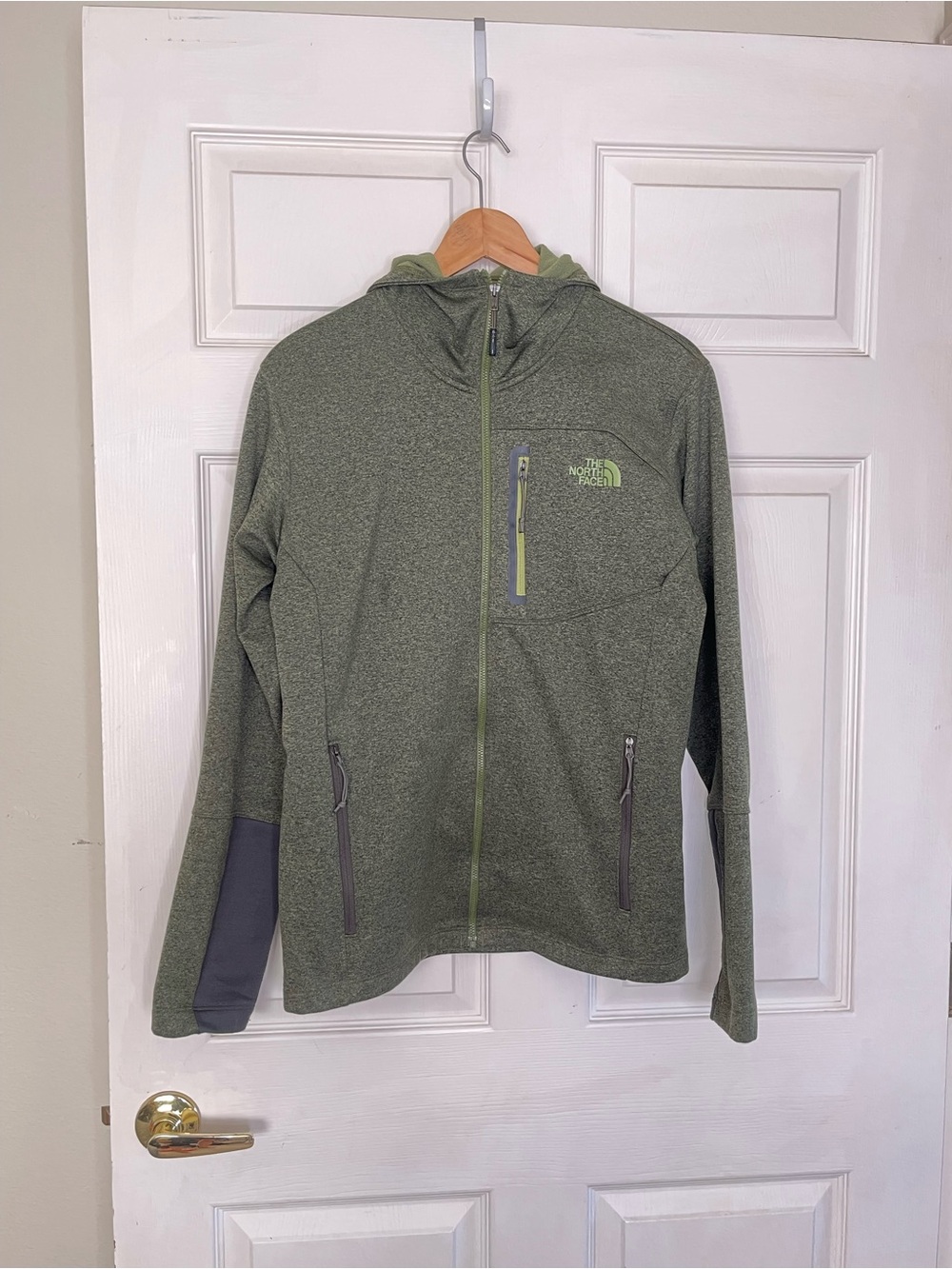 The North Face Men’s Hooded Jacket in Olive outdoors hiking PNW overland